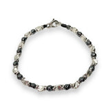 Bracciale Spadarella Argento, Anellini ed Ematite - SPBR680