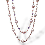 Collana Donna con Ametiste e Perle - Lucos Preziosi