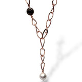 Collana Donna con Perle Bianche e Marroni - Lucos Preziosi