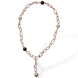 Collana Donna con Perle Bianche e Marroni - Lucos Preziosi